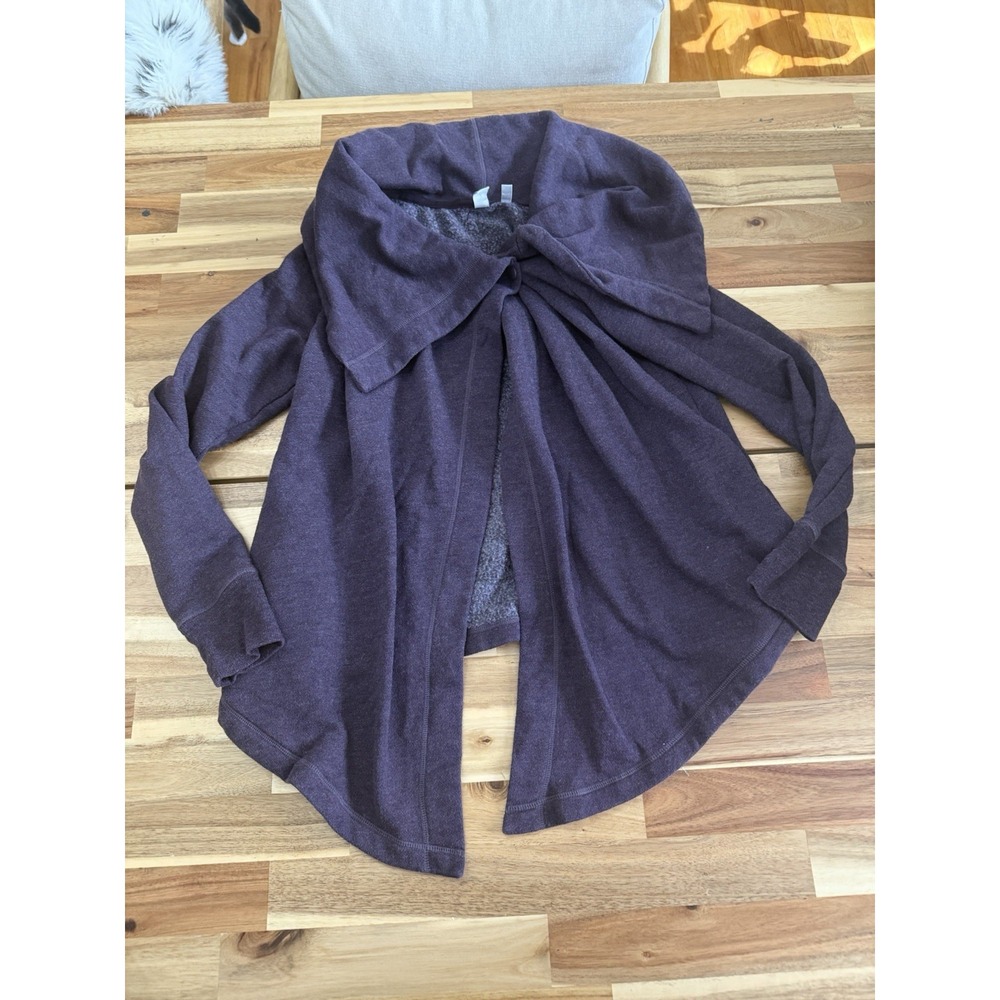 Z BY ZELLA  Black Starlight Drape Collar Cardigan Jacket Sweatshirt  Size Medium